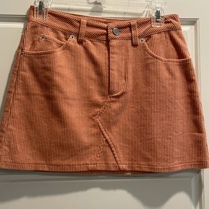 Pink Corduroy Skirt